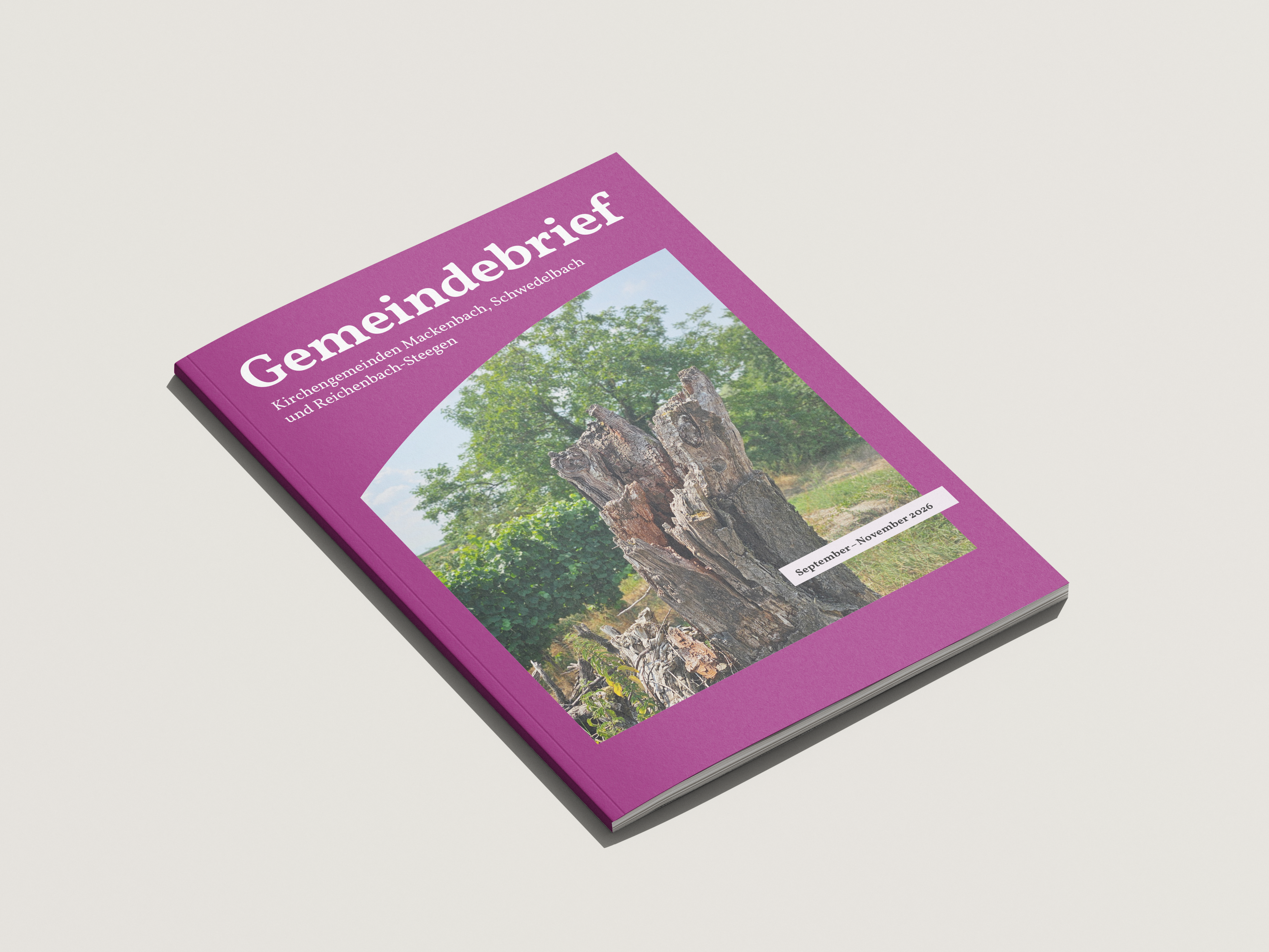 Gemeindeheft, aufgeschlagene Doppelseite